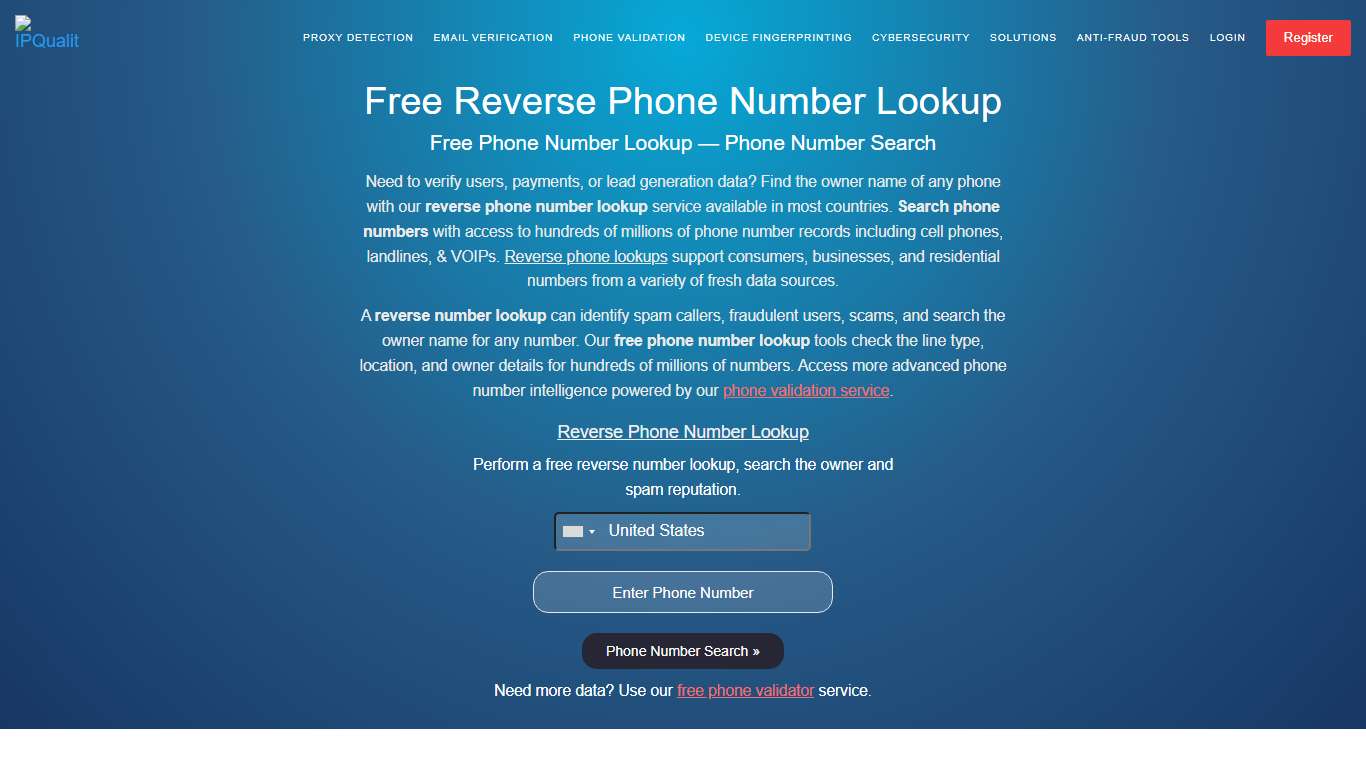 Reverse Phone Number Lookup — Reverse Number Lookup Tool